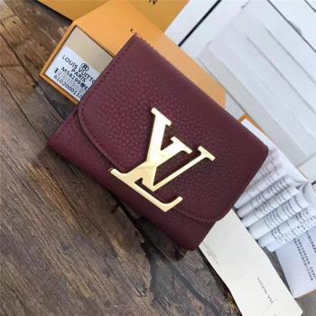 Louis Vuitton LV官网女士短款钱包全皮大LOGO钱夹M58196