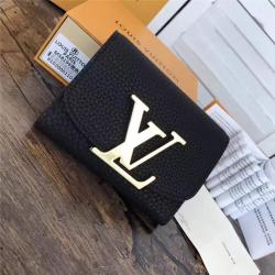 Louis Vuitton LV官网女士短款钱包全皮大LOGO钱夹M58196