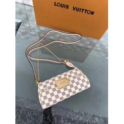 Louis Vuitton LV中文版香港官网女包棋盘白格EVA 手袋N55214
