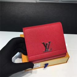 Louis Vuitton LV香港中文版官网女士短款钱包全皮LOCKME II短款钱夹M64308