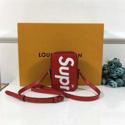 Louis Vuitton LV男包Supreme联名合作款Epi水波纹DANUBE mini手袋斜跨包M53434
