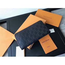 Louis Vuitton LV男士长款钱包Damier Infini ZIPPY ORGANIZER拉链钱夹N60015/N60003