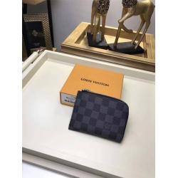 Louis Vuitton LV官网男士短款钱包棋盘黑格咖啡格Epi皮革零钱包N63237