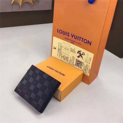 Louis Vuitton LV中文版官网男士短款钱包Damier Inifinite MARCO钱夹N63335星际蓝