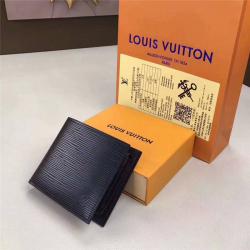 Louis Vuitton LV香港官网男士短款钱包Epi水波纹牛皮MARCO对折钱夹M62289黑色