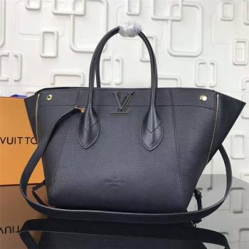 Louis Vuitton LV官网香港原单女包新款Freedom小牛皮Tote手袋M54842/M54843/M54844黑色