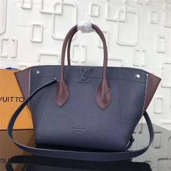 Louis Vuitton LV官网香港原单女包新款Freedom小牛皮Tote手袋M54842/M54843/M54844蓝色