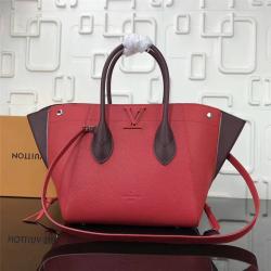 Louis Vuitton LV官网香港原单女包新款Freedom小牛皮Tote手袋M54842/M54843/M54844红色