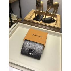 Louis Vuitton LV官网原单女士钱包Epi金属水波纹TWIST短款钱夹M62055