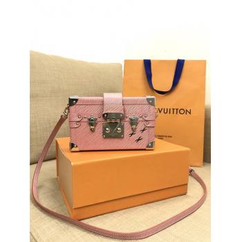 Louis Vuitton LV官网香港原单女包Epi水波纹PETITE MALLE手袋盒子包M50732