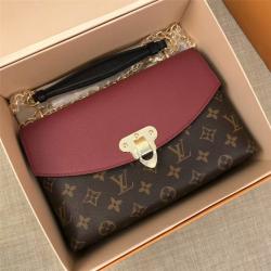 Louis Vuitton LV官网中文版原单女包新款SAINT PLACIDE手袋M43715/M43713/M43714紫红色