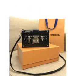 Louis Vuitton LV官网旗舰店原单女包新款漆皮PETITE MALLE手袋盒子包M54653
