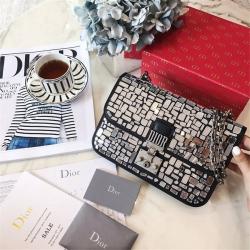 Dior/迪奥官网女包新款镜面亮片马赛克系列dioraddict链条包