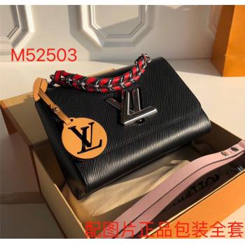 LV官网女包水波纹拼色挂饰TWIST小/中号手袋M52503/M52504/M52506/M52507