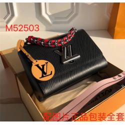 LV官网女包水波纹拼色挂饰TWIST小/中号手袋M52503/M52504/M52506/M52507