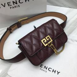 Givenchy/纪梵希中文官网女包新款迷你菱形绗缝皮革手提包腰包