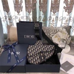 Dior/迪奥中文官网男包Saddle Dior Oblique帆布斜跨胸包1ADPO093