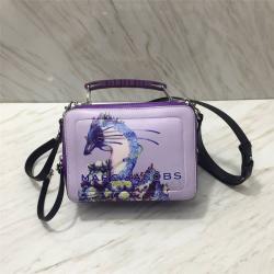 Marc Jacobs MJ香港官网女包新款彩绘印花Box Bag餐盒包化妆包