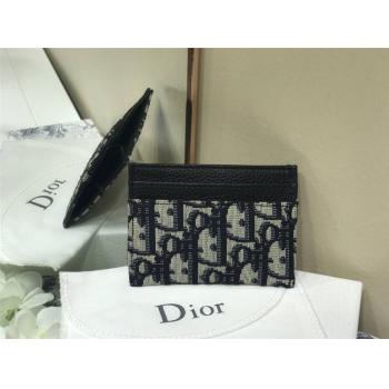 dior美国官网迪奥男士短款钱包秀款Oblique老花卡包