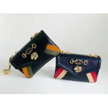 Gucci/古奇代购女包拼色Rajah系列中号肩背包537241