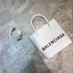 Balenciaga/巴黎世家官网女包新款真皮VILLE手提水桶包