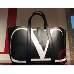 Valentino/华伦天奴新款VLOGO BEACH BAG小牛皮购物袋