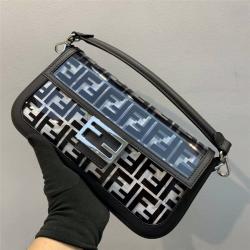 Fendi/芬迪官网包包新款Baguette透明印花FF PVC法棍包