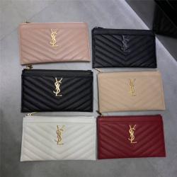 YSL/圣罗兰官网MONOGRAM纹理绗缝真皮手拿包504922