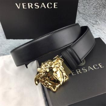 Versace范思哲专卖店男士皮带PALAZZO 系列美杜莎头像带扣3.5CM腰带