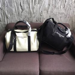 Balenciaga/巴黎世家中文官网男包新款帆布拼皮旅行袋