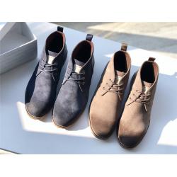 Calvin Klein/CK中国官网男鞋中帮英伦风系带反绒皮马丁靴