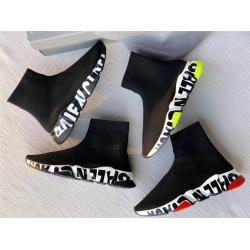 Balenciaga/巴黎世家新款SPEED SNEAKER GRAFFITI袜子鞋运动鞋