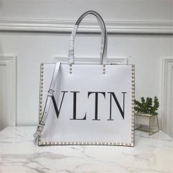 Valentino华伦天奴北京专卖店VLTN印花铆钉真皮购物袋托特包