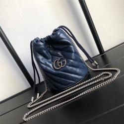 GUCCI古奇女包价格新款真皮GG Marmont系列迷你水桶包573817