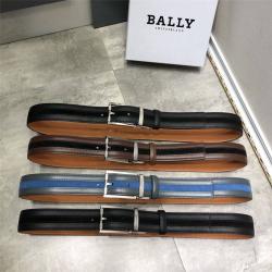 BALLY香港官网巴利新款男士腰带ASTOR真皮拼接条纹3.5CM皮带
