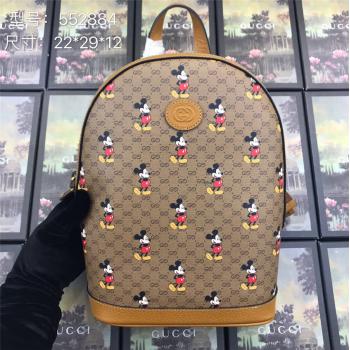 古驰美国官网双肩包奢侈品牌包新款米老鼠印花Disney x Gucci小号背包552884
