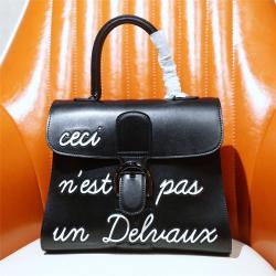 Delvaux/德尔沃官网签字限量款Le Humour Brillant字母手提包