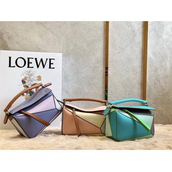 loewe香港价格罗意威官网包包迷你几何拼色MINI Puzzle斜跨单肩包