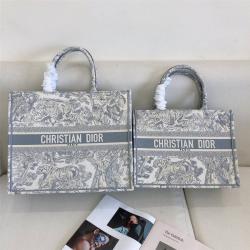 dior美国官网迪奥灰色茹伊印花IVIERA BOOK TOTE 手袋购物袋M1296