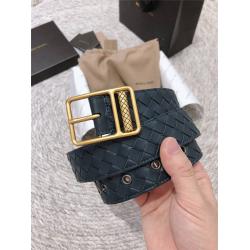 Bottega Veneta葆蝶家官网BV皮带男士手工编织双面牛皮3.5CM腰带