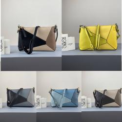 西班牙奢侈品牌loewe罗意威官网拼色Puzzle Pochette Bag斜挎包