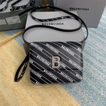 balenciaga官方网巴黎世家女包新款真皮印花B LOGO小号单肩包