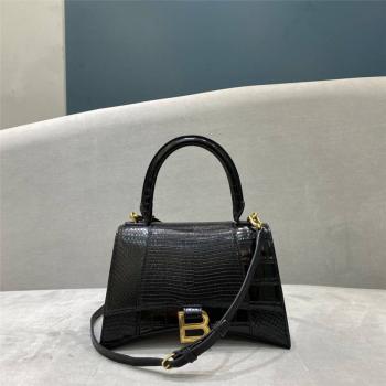 Balenciaga/巴黎世家中国官网新款Hourglass手提包三拼皮沙漏包