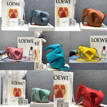 loewe上海专柜罗意威女包新款迷你经典牛皮革小象手袋