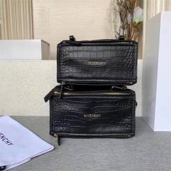 Givenchy/纪梵希官网全球奢侈品网站鳄鱼纹皮Pandora手袋单肩包