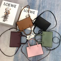 loewe北京专柜罗意威女包新款天然牛皮Postal手袋小方包