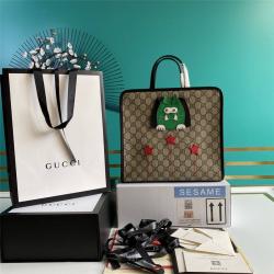 GUCCI古驰香港官网新款儿童GG猫咪托特包购物袋645290