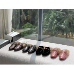 GUCCI古驰官方网站女士羊毛Princetown系列半拖鞋穆勒鞋397749