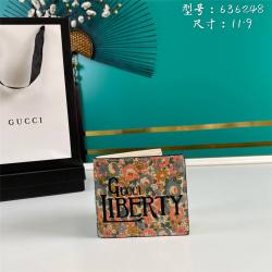 GUCCI古驰奢侈品包包网站Liberty花卉印花两折对折钱包636248