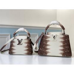 LV奢侈品包包蜥蜴纹喜马拉雅Capucines 手袋M98093/M48865